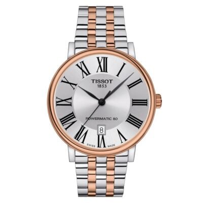 Tissot Men's Watch Carson Auto Powermatic 80 Premium 40mm Steel Rose - T1224072203300